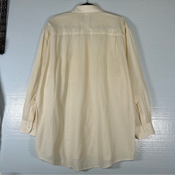 Madeleine Finn Sporting Whites Orange and White Plaid Men's Shirt Size Large - Picture 2 of 12